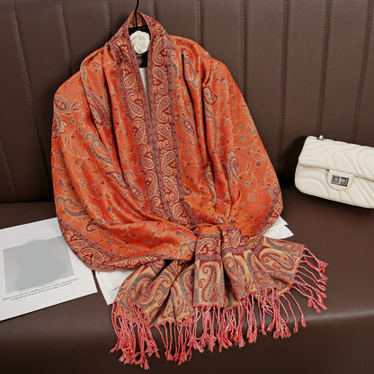 Soft Women's Cashmere Scarf Luxury Warm Print