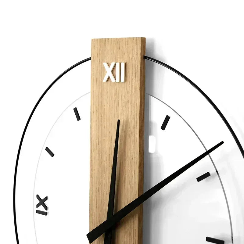 Quiet Wooden Silent Sweep Clock