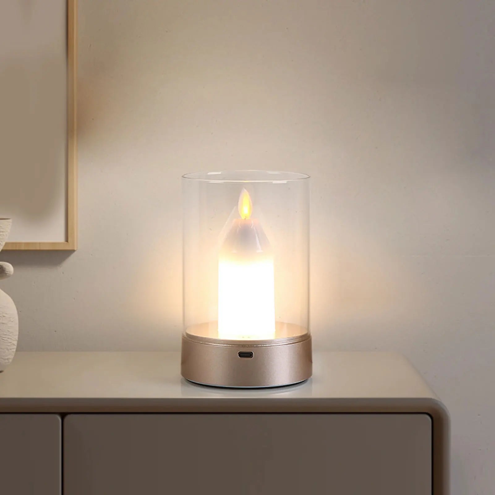 Soft Touch LED Candle Lamp with Dimmer - Fesara