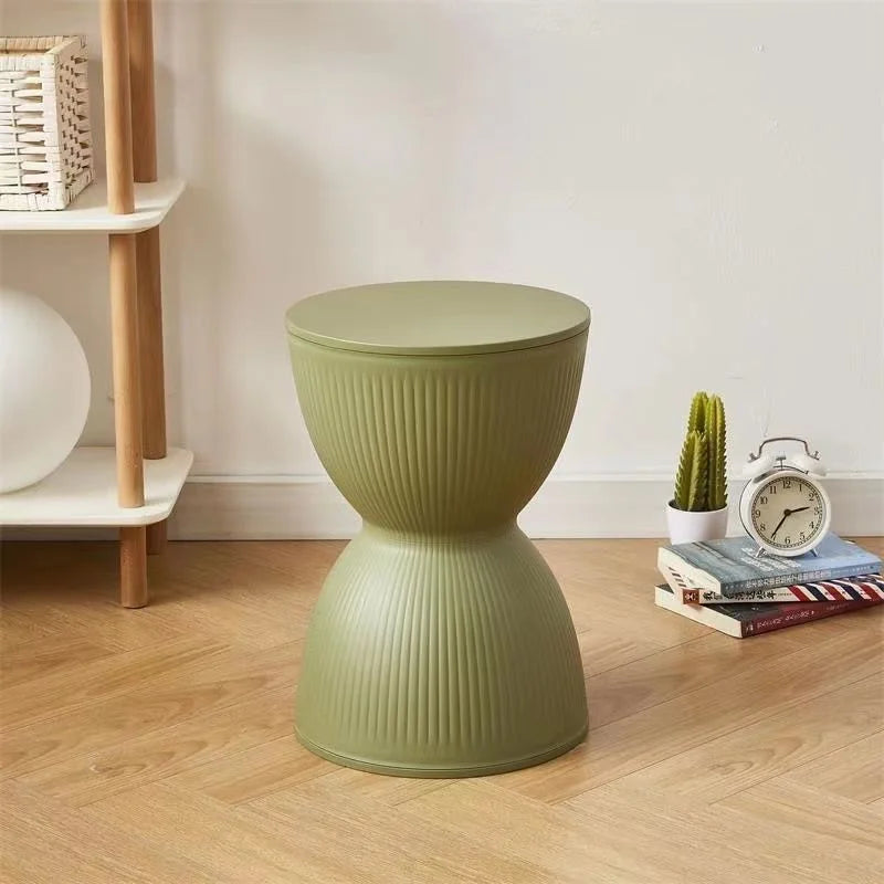 Modern Plastic Coffee Table with Sleek Hourglass Shape