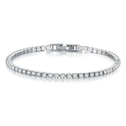 Luxury Silver Tennis Bracelet with Modern Style