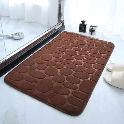 Grip Bath Mat with Soft Memory Foam and Textured Surface - Fesara