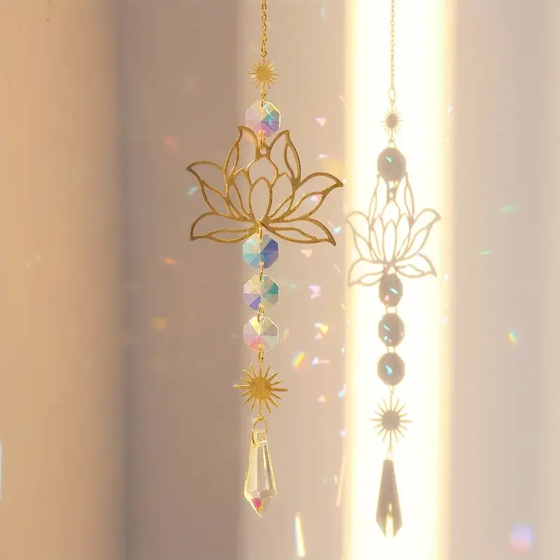 Beautiful Crystal Glass Wind Chime for Home Decor