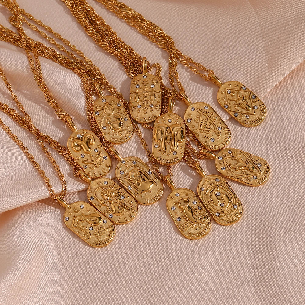Delicate Astrology Symbol Pendant Necklace