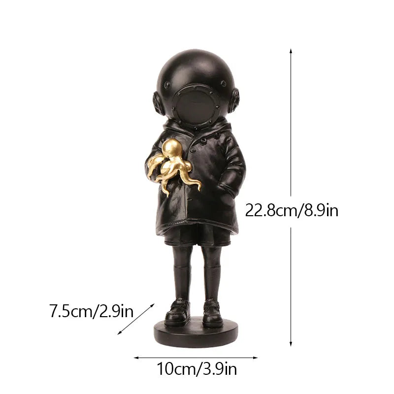 Banksy Figurines | Colorful Pop Art Decor | Home Office Sculptures