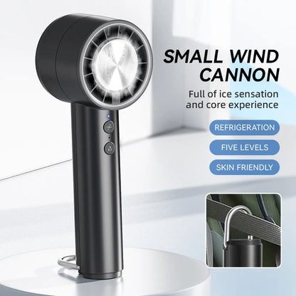 Compact Rechargeable Mini Handheld Fan with LED Display