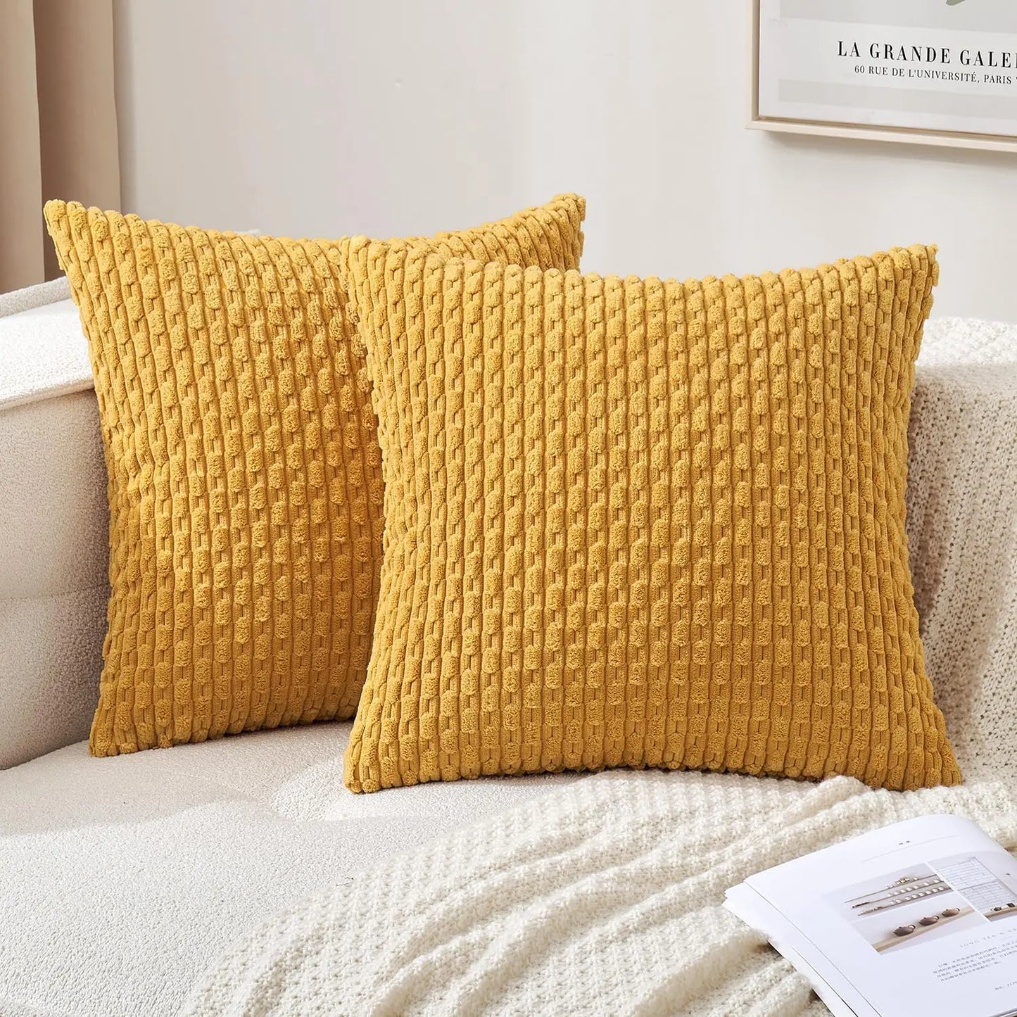 Cozy Striped Velvet Cushion Pillow for Home Decor