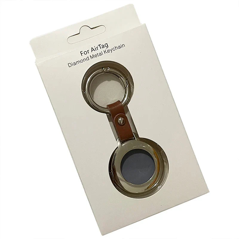 Premium Leather Airtag Phone Case with Metal Clip