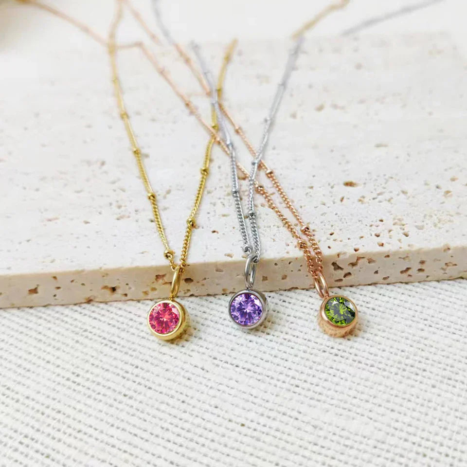 Delicate Gemstone Orbit Choker Necklace