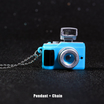 Retro Camera Pendant Torch Necklace