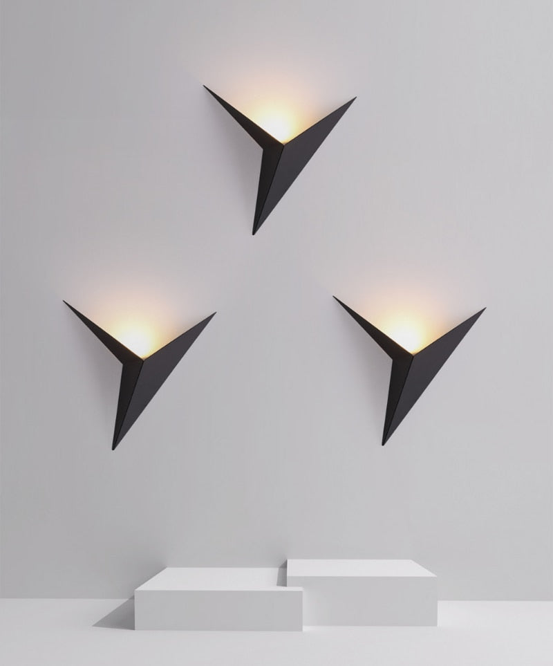 Contemporary Triangle Wall Light Fixture