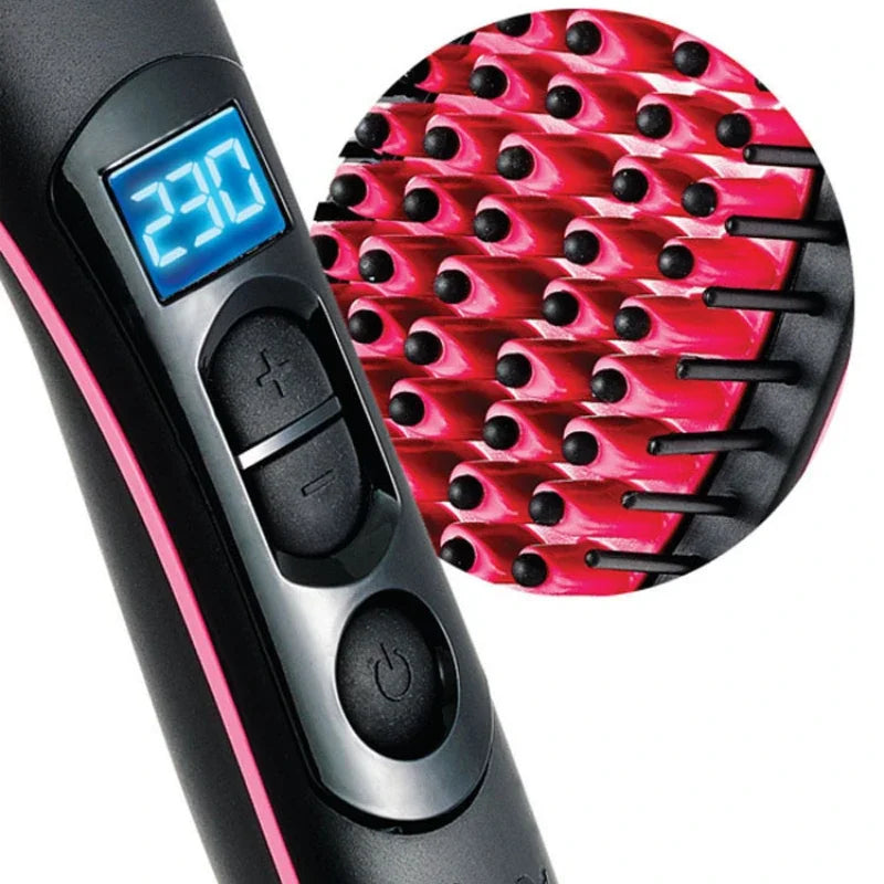Fast Hair Straightening Brush with Heat