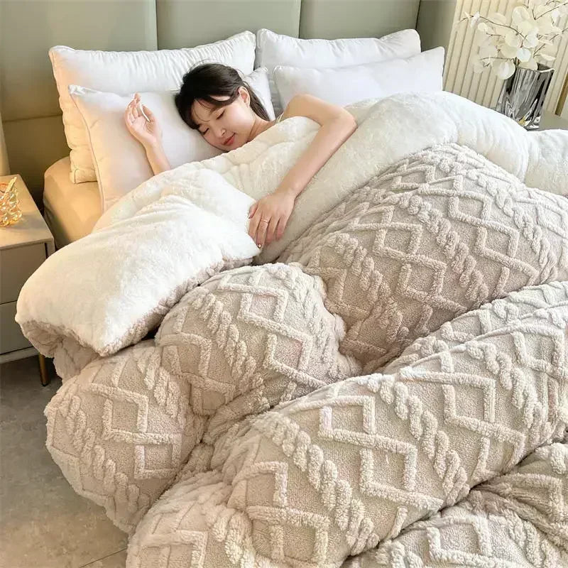 Plush Lamb Cashmere Heavy Weighted Winter Blanket
