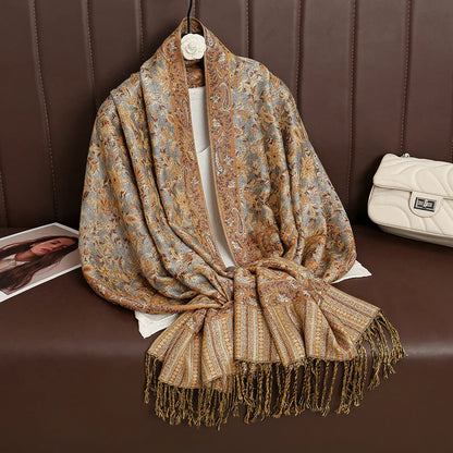 Soft Women's Cashmere Scarf Luxury Warm Print
