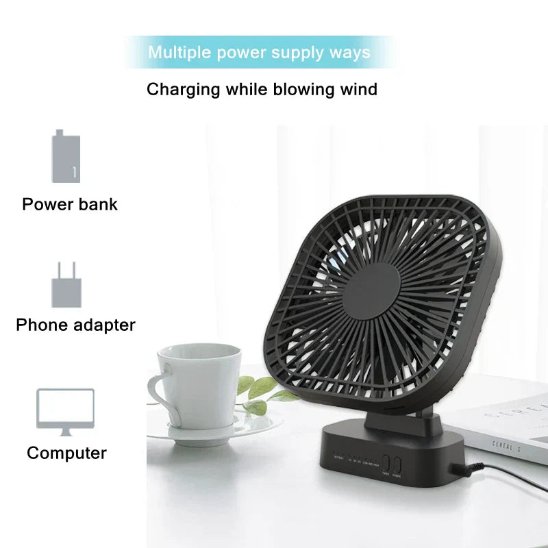 Portable Rechargeable Mini USB Desk Fan