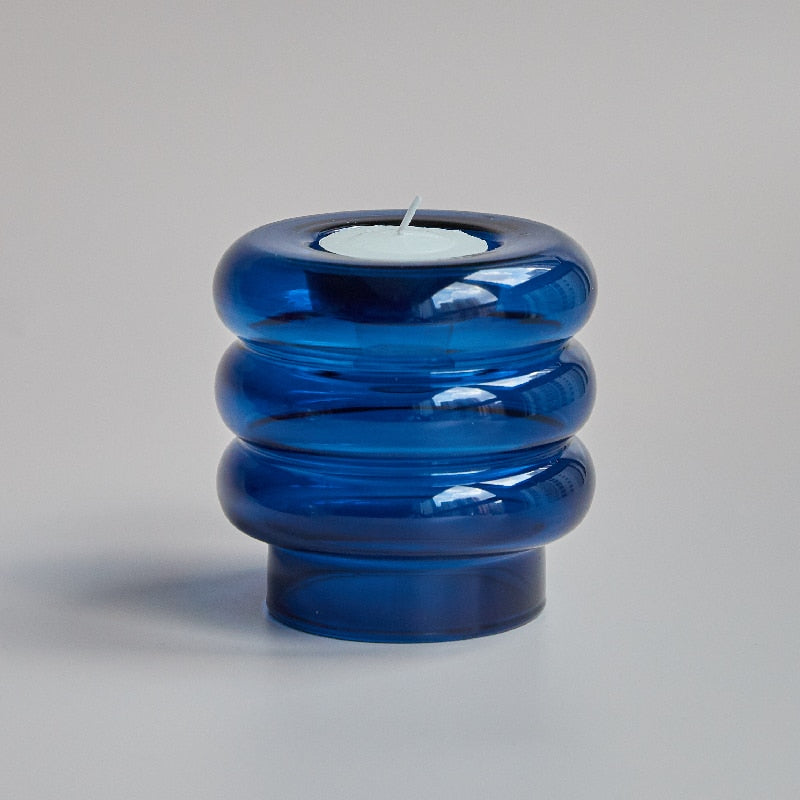 Elegant Double Glass Candle Stand