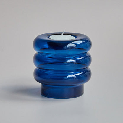 Elegant Double Glass Candle Stand
