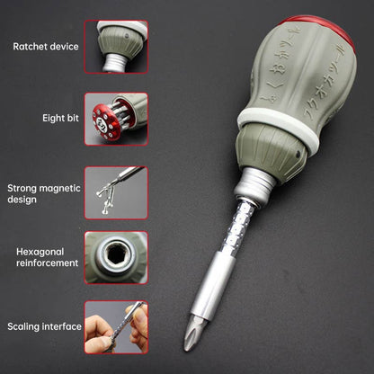 Compact Magnetic Multibit Screwdriver Kit