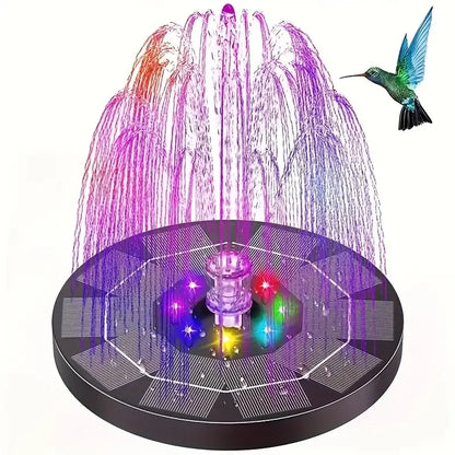 Solar Powered Garden Fountain with RGB LED Lights