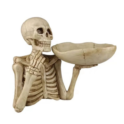 Dark Skull Resin Serving Tray