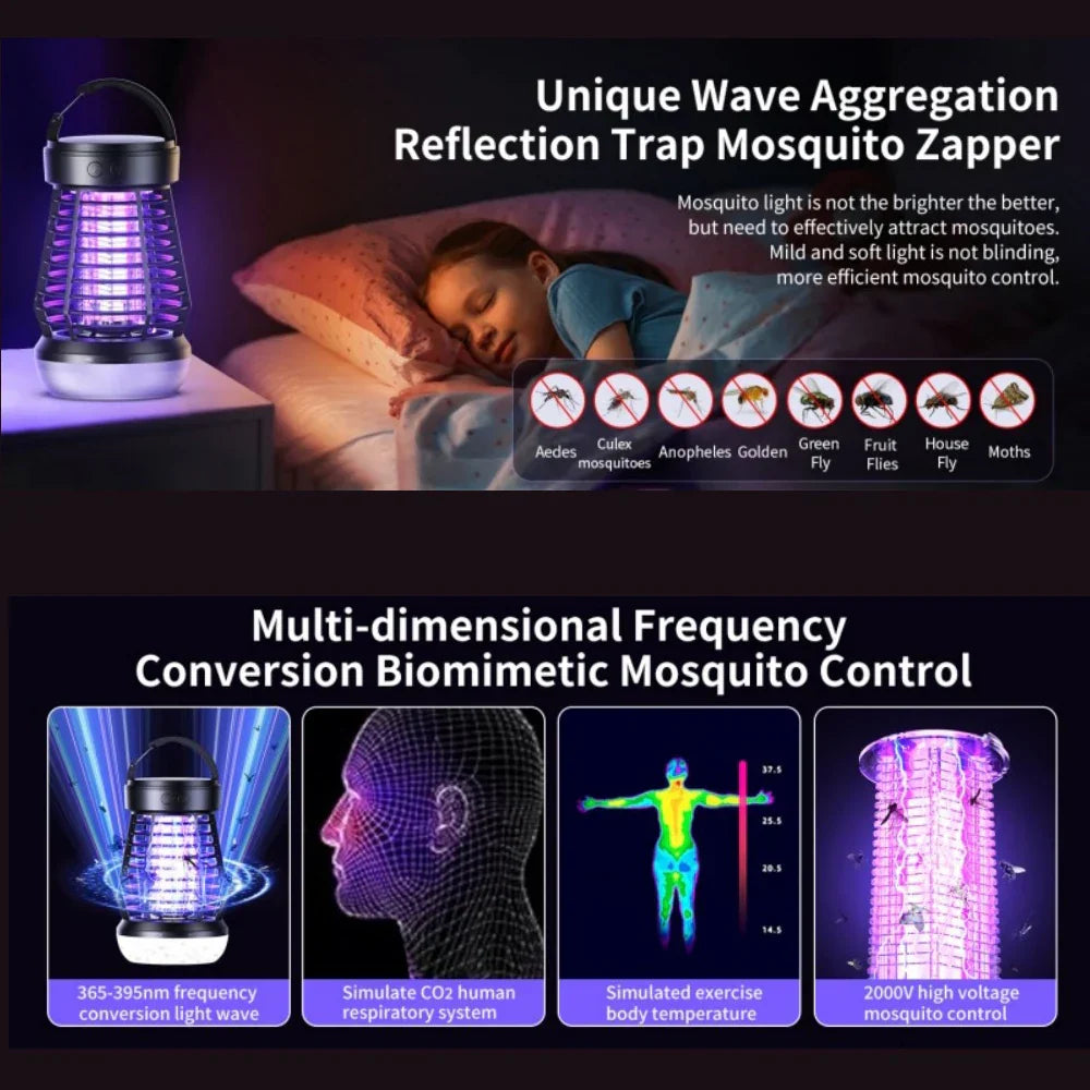 Portable Outdoor Bug Zapper Camping Lamp