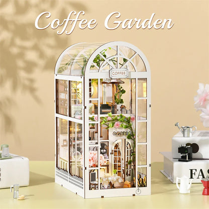 Cozy Mini Coffee Shop Book Nook Kit with LED Light