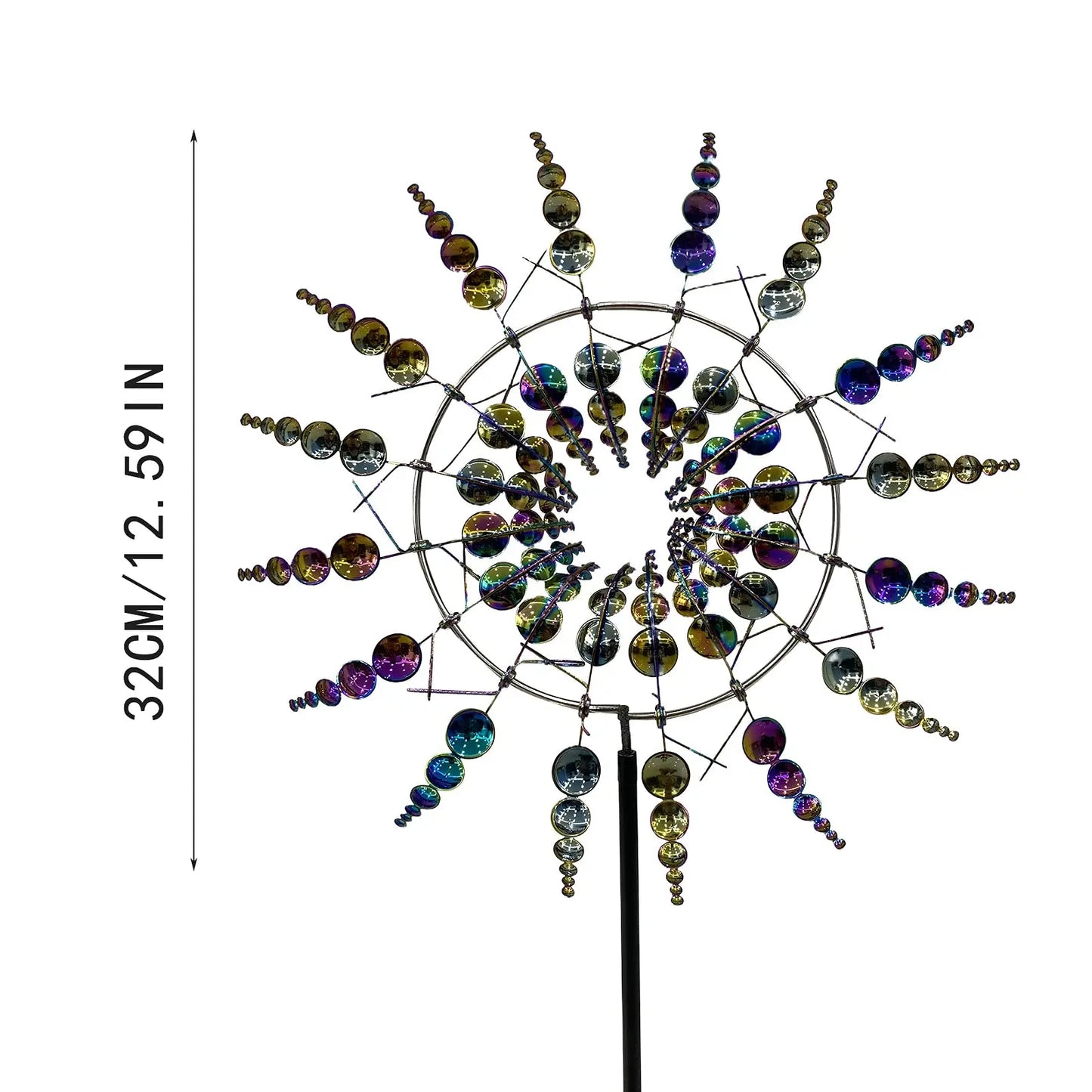 Colorful Solar Windmill Garden Spinner Ornament