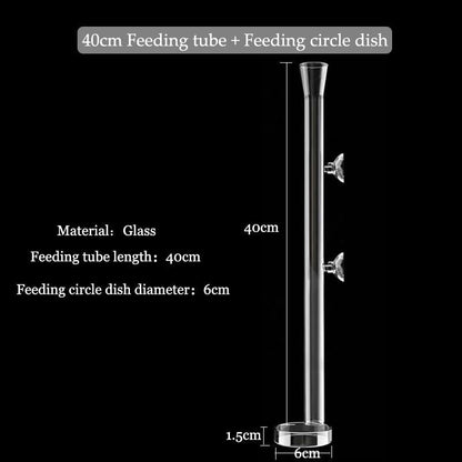 Clear Glass Fish Food Feeder Tube