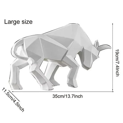 Stylish Bull Resin Figurine Modern Nordic Decor