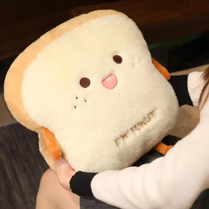 Cozy Toast Shaped Soft Heat Pillow