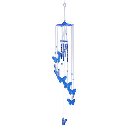 Delicate Metal Wind Chime with Bells and Butterfly Decor - Fesara
