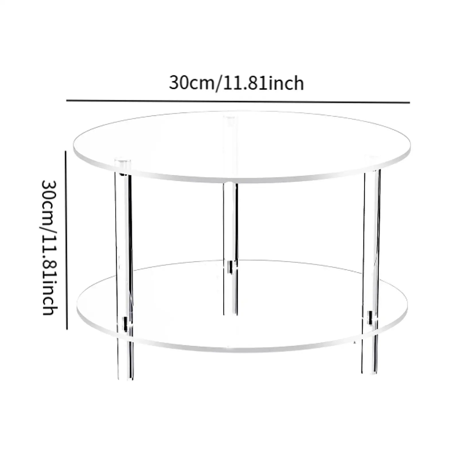 Simple Glass End Table with Sleek Adjustable Base - Fesara