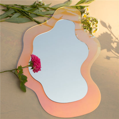 Stylish Wave Patterned Wall Mirror