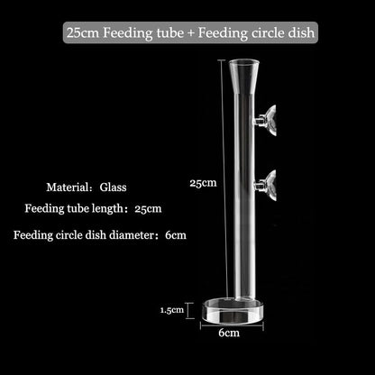 Clear Glass Fish Food Feeder Tube