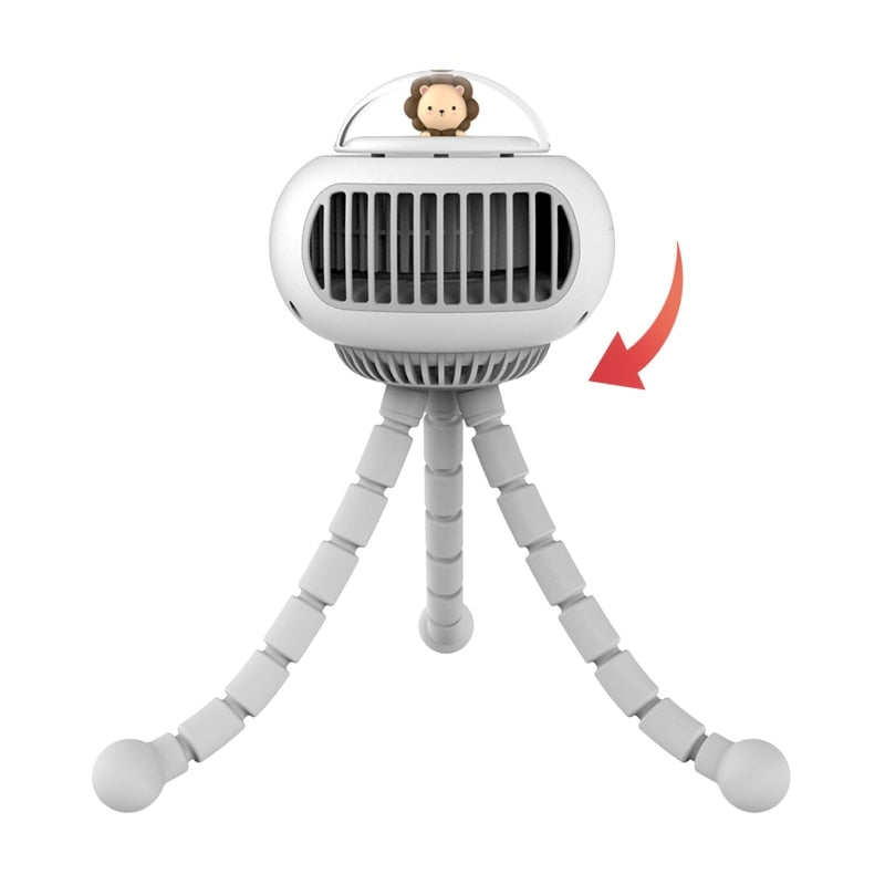 Compact Rechargeable Baby Stroller Fan - Fesara