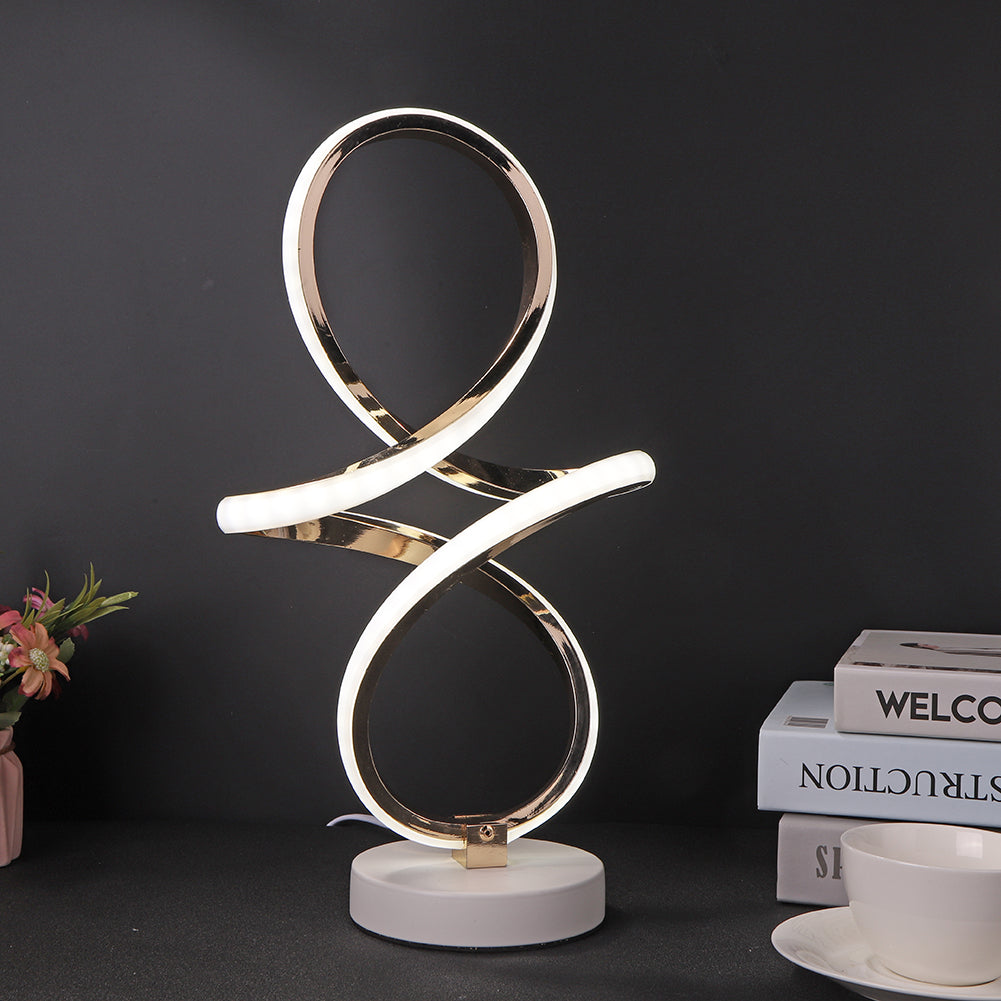 Sleek Spiral LED Desk Lamp with Modern Style