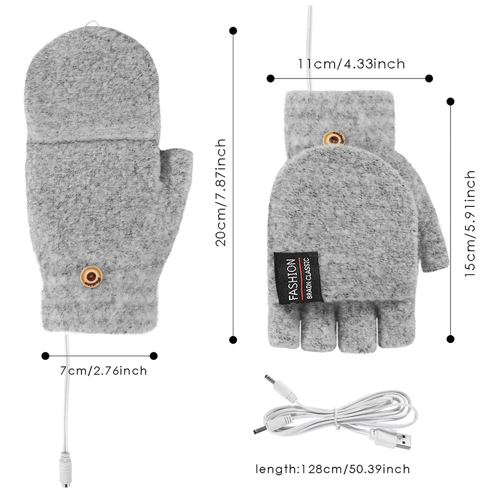 Warm Rechargeable Heated Gloves for Men Women
