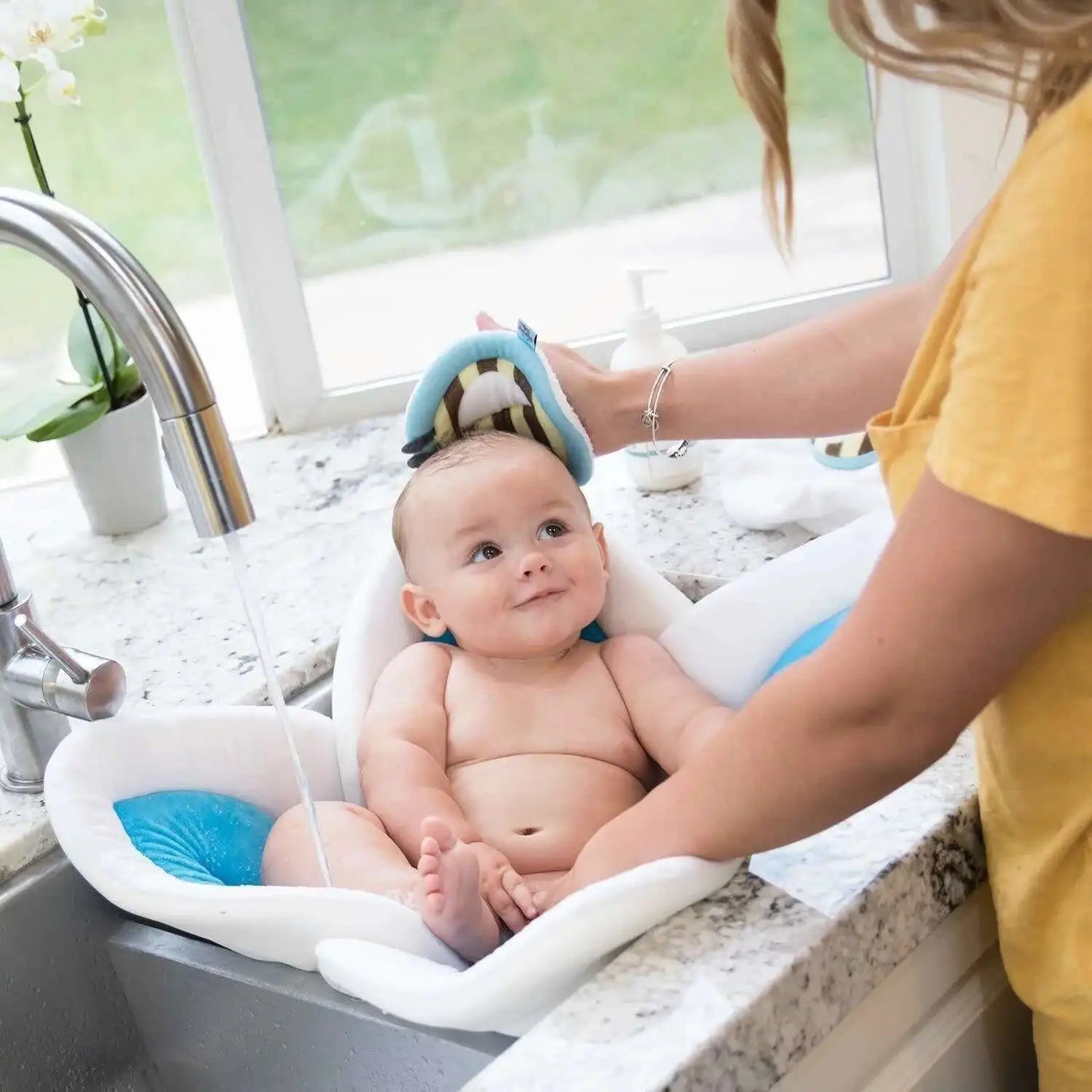 Soft Floral Baby Bath Support Mat