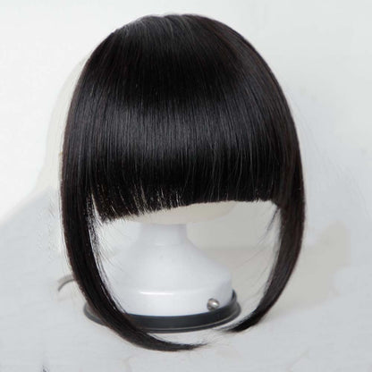 Easy Clip On Realistic Fake Hair Fringe Bangs