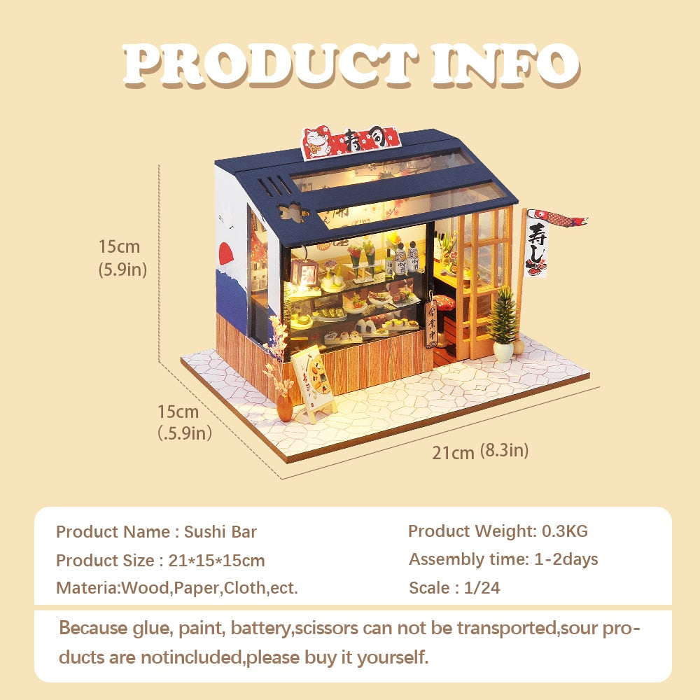 Small Japanese Model House Building Set