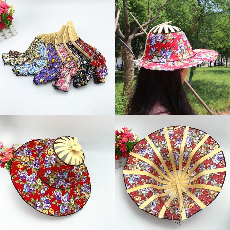 Natural Bamboo Folding Sun Hat