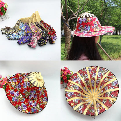 Natural Bamboo Folding Sun Hat