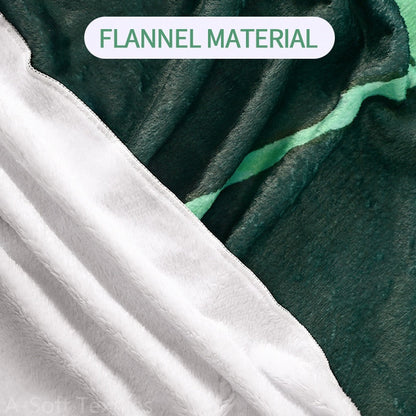 Plush Large Leaf Pattern Throw Blanket