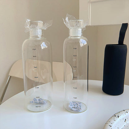 Insulated Borosilicate Glass Water Bottle