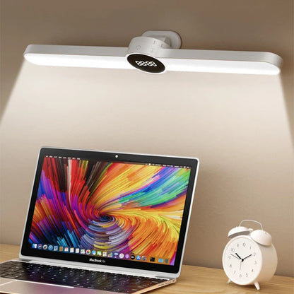 Compact LED Desk Lamp with Clock and USB Port