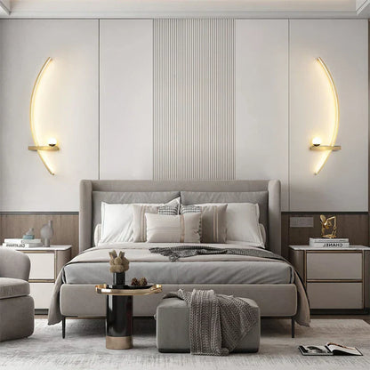 Modern Black Gold Wall Light Fixture