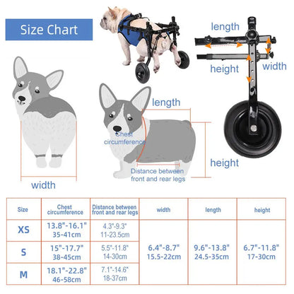 Portable Pet Wheelchair for Small Dogs Rehab Care