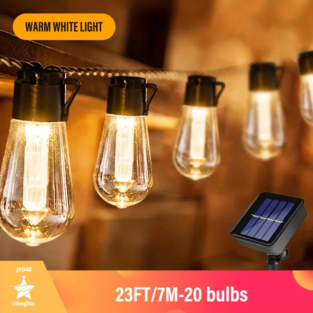 Outdoor Solar Powered String Lights Waterproof IP44