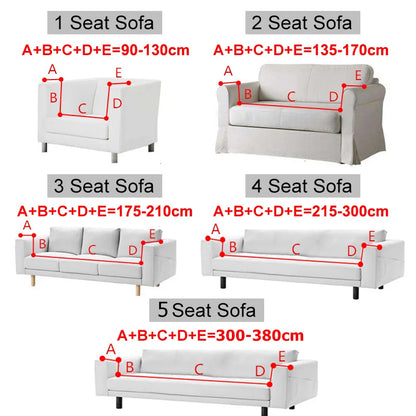 Stretchy Fabric Sofa Slipcover | Fit 1-4 Seaters & L-Shaped