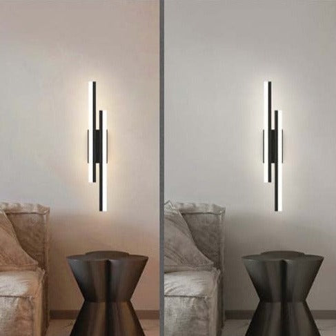 Slim LED Wall Light with Bright Vertical Stripes
